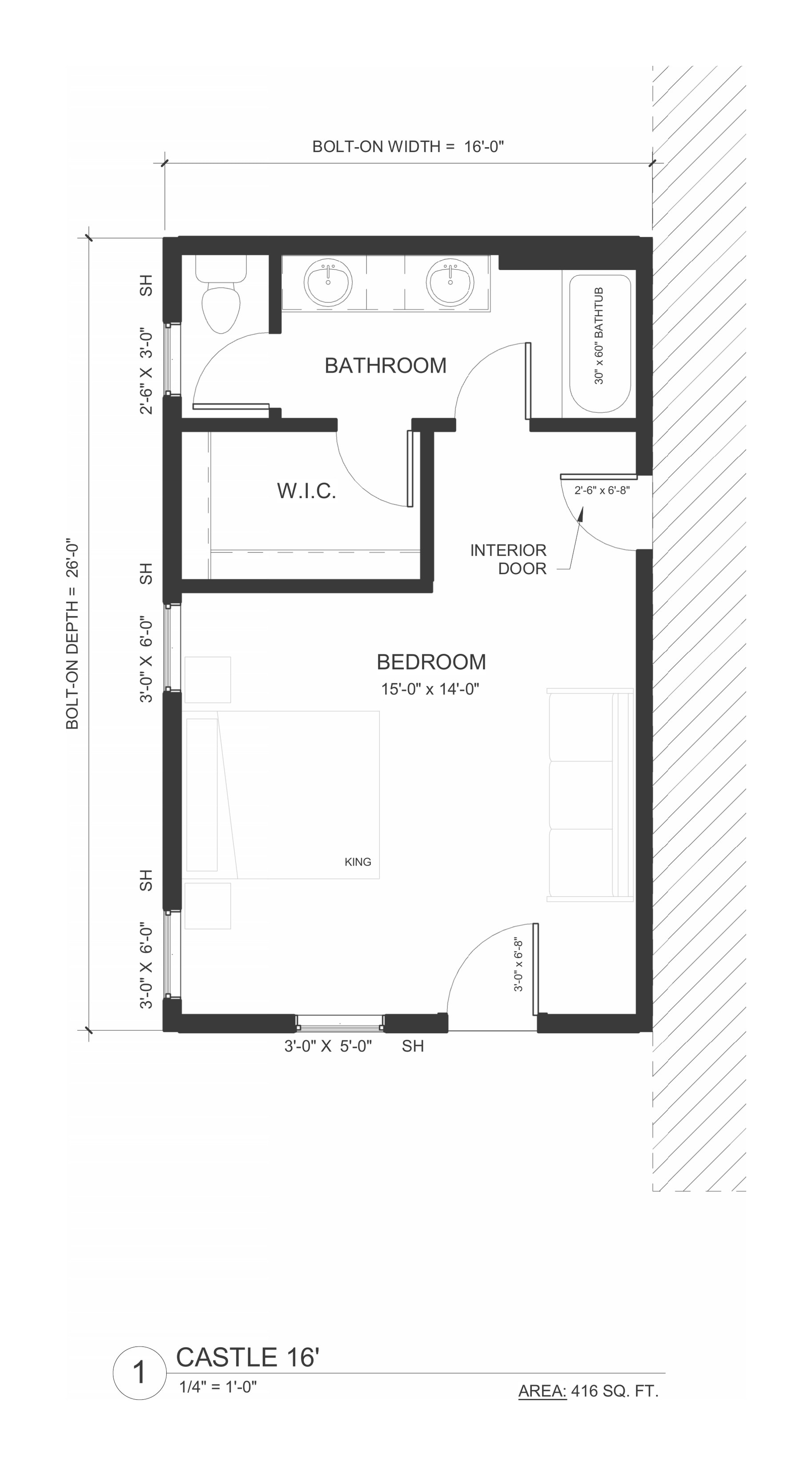 Castle bolt-on module floor plan
