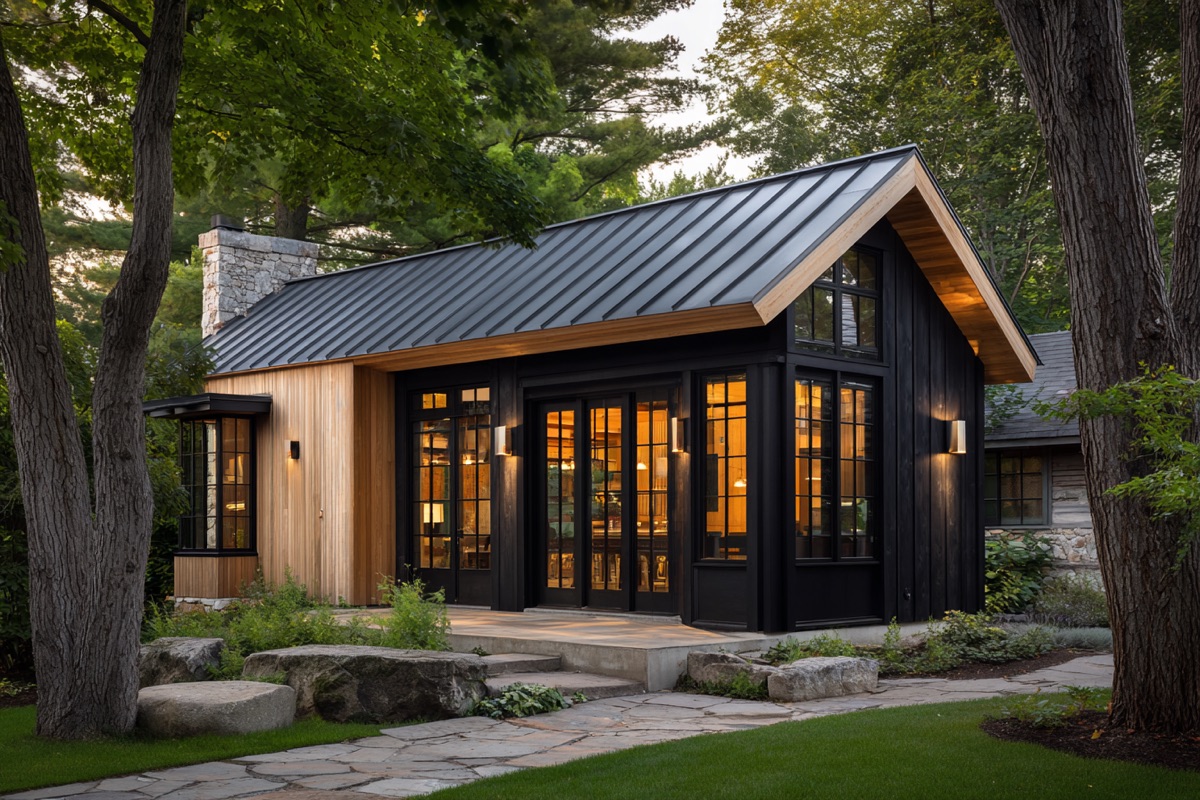 Custom ADU at twilight