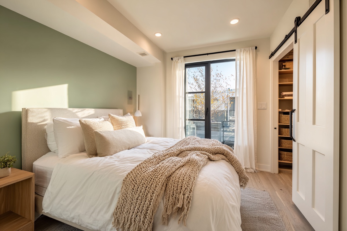Comfortable ADU bedroom with natural light