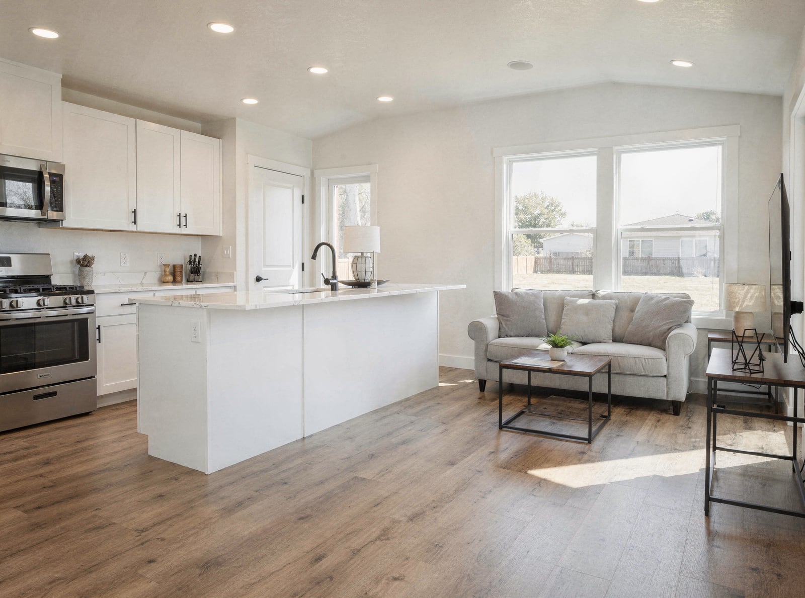 Eagle Ranch kitchen & living