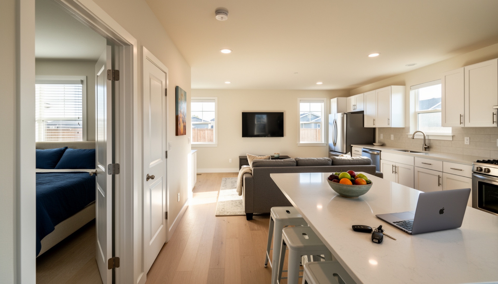 Spacious two bedroom ADU interior