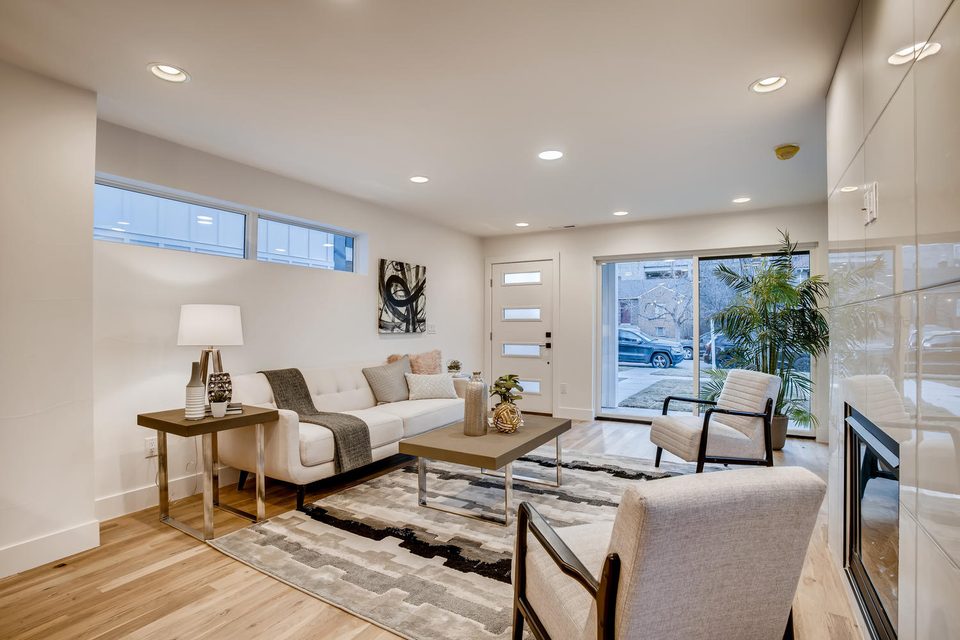 Josephine living room — hardwood floors, natural light, modern finishes